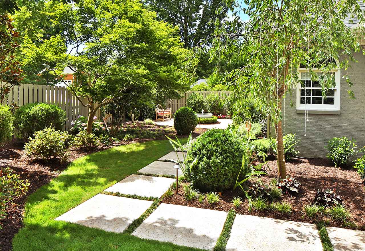 Garden Backyard Landscaping Trees & Shrubs Web